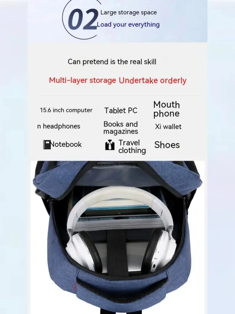 Men’s Premium Anti-Theft Backpack with USB Port – Modern Waterproof Design & Large Capacity for Laptop