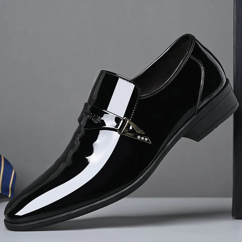 Herren Lackleder - Businessschuhe, Spitze Schuhspitze