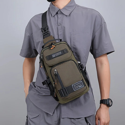 Tactical Crossbody Sling Bag for Men – Multi-Pocket Urban Chest Pack for Everyday Carry and Travel