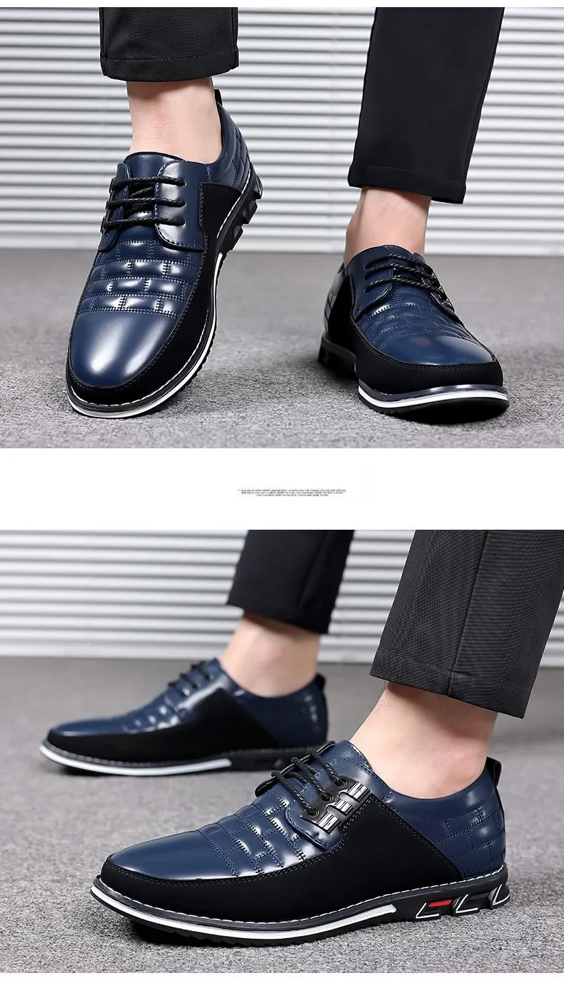 Freizeitschuhe für Herren – Klassische, atmungsaktive und genähte Abendschuhe aus Leder