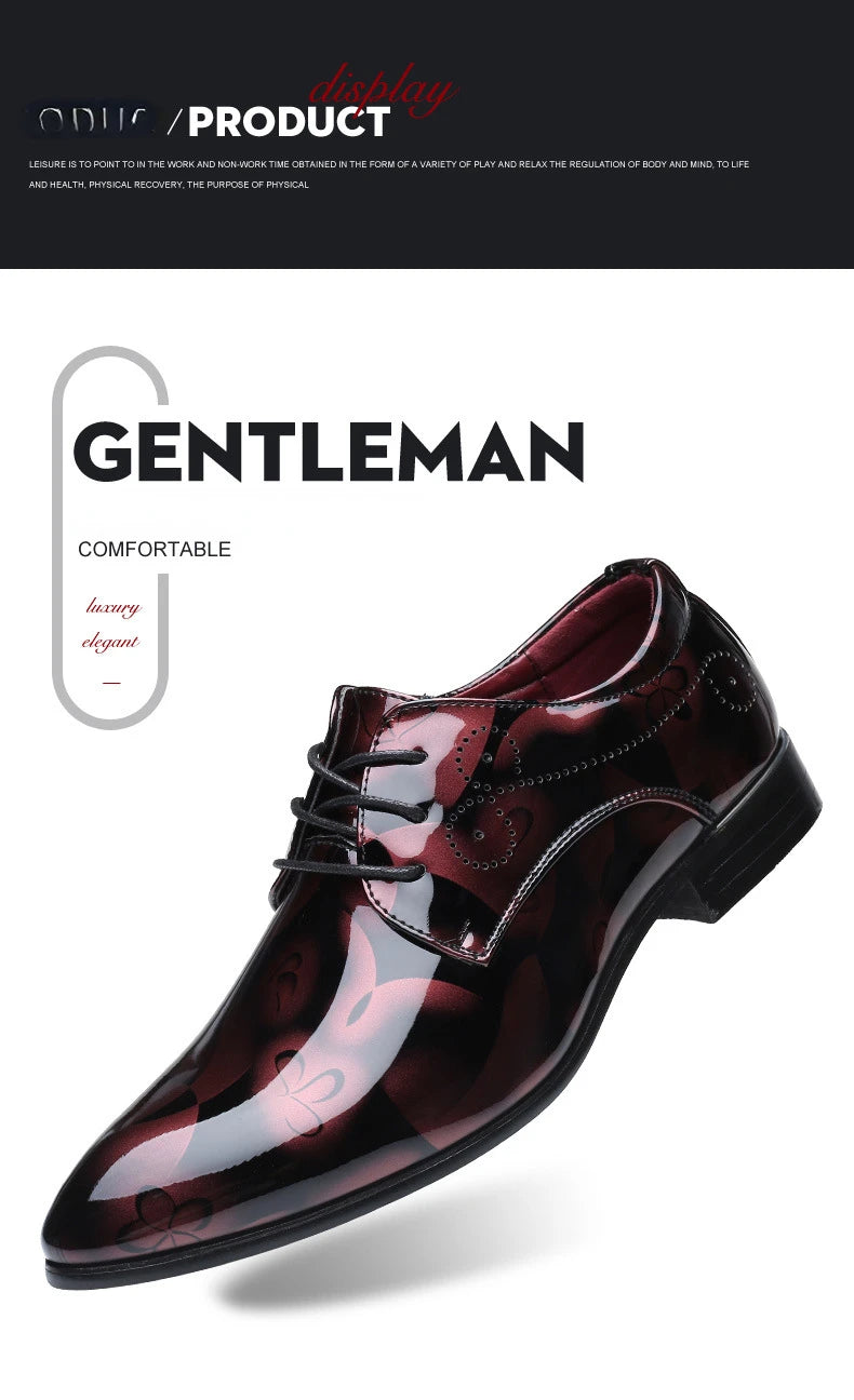 Luxuriöse Oxford-Schuhe für Herren – Retro-Blumendruck
