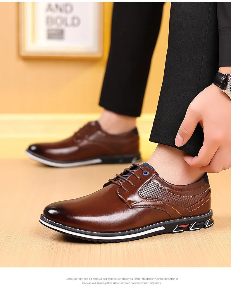 Retro Herrenschuhe - Business Brand Lederschuhe