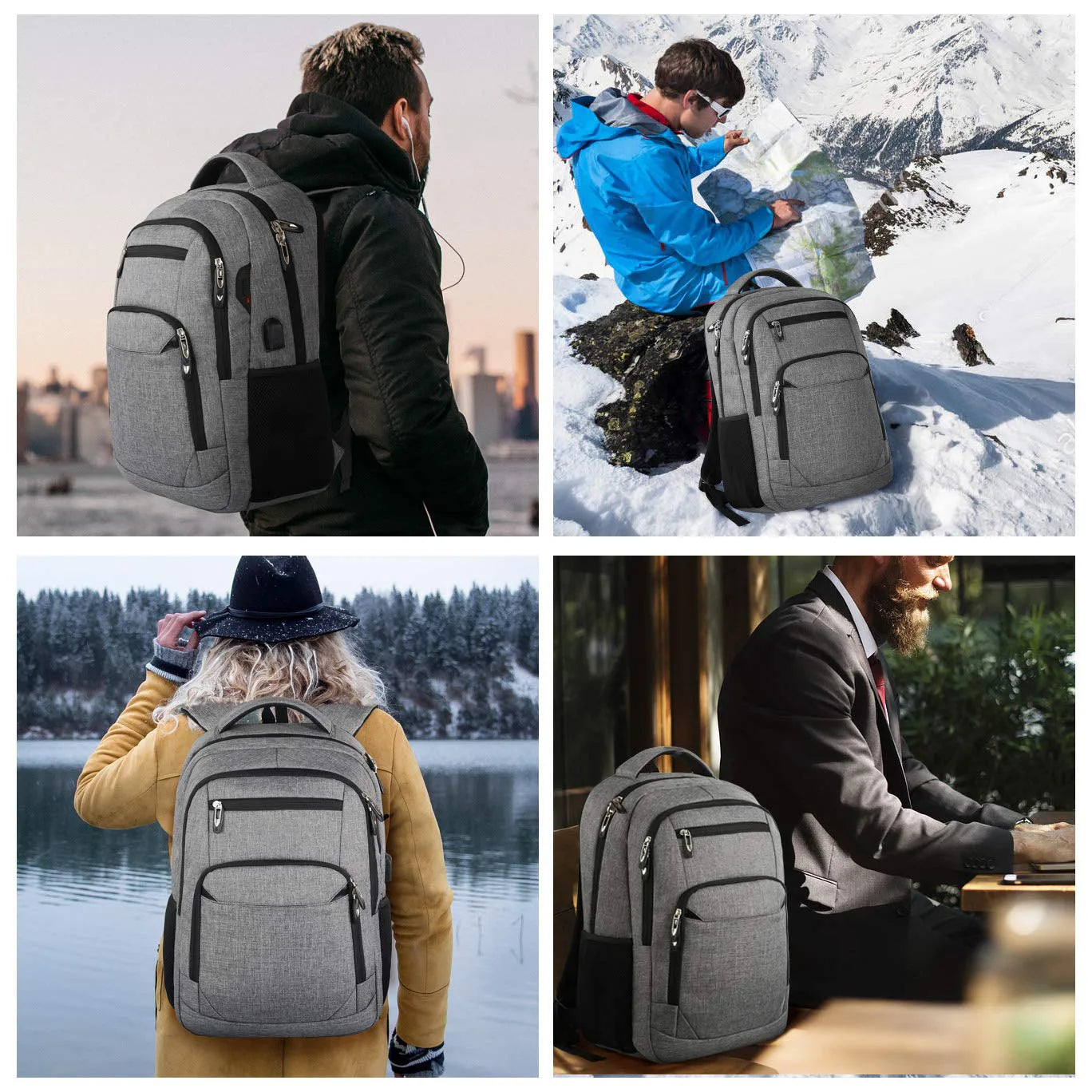 Men’s Executive Anti-Theft Backpack – Modern, Technological and Spacious