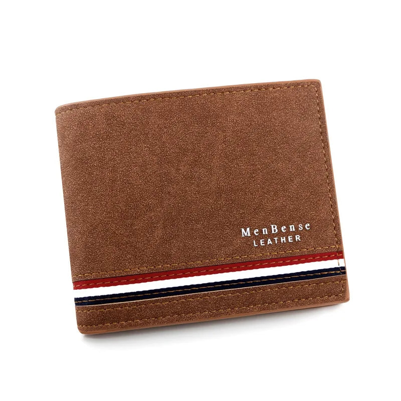 Men’s Wallet with Tricolor Stripe – Modern Design and Practicality