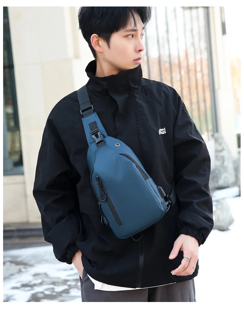 Men’s Sling Crossbody Bag – Compact, Modern, and Waterproof