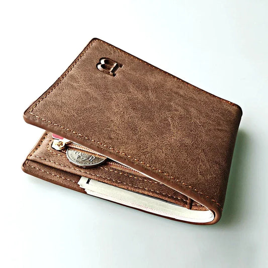 Men’s Vintage Leather Wallet – Slim and Timeless Design