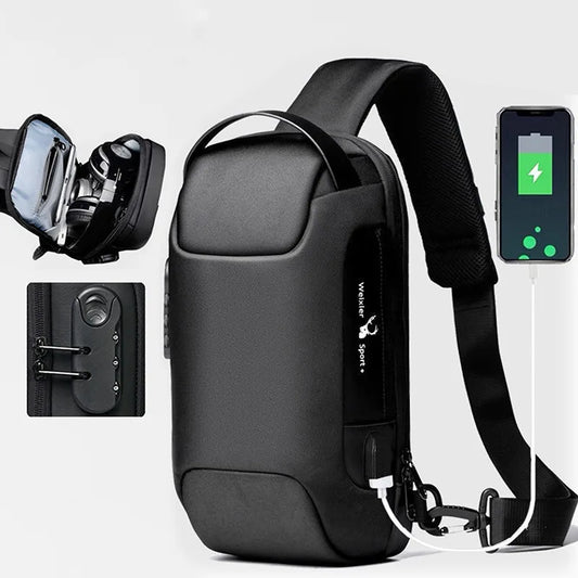 Anti-Theft Crossbody Bag with USB Charging – Modern, Secure, and Waterproof