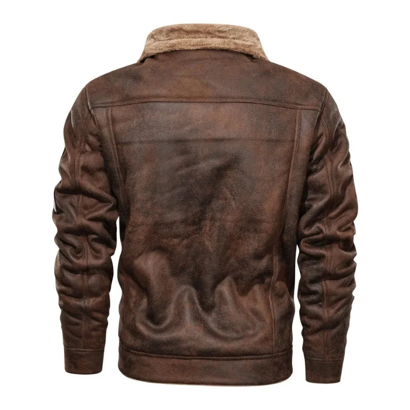 Men’s Vintage Sherpa-Lined Jacket – Rugged Winter Style
