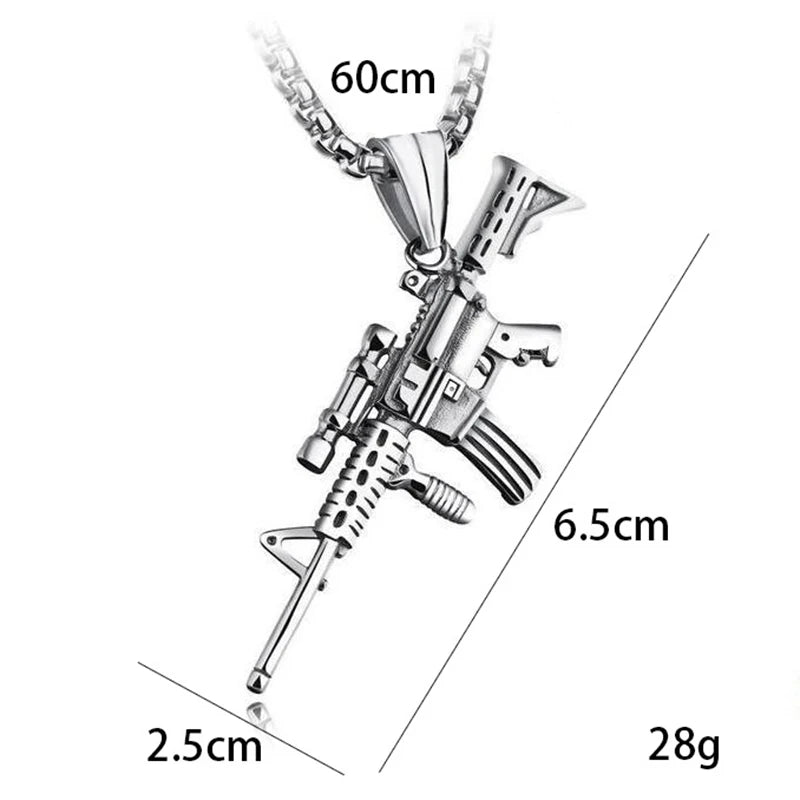 Men’s Rifle Necklace – Bold and Urban Style