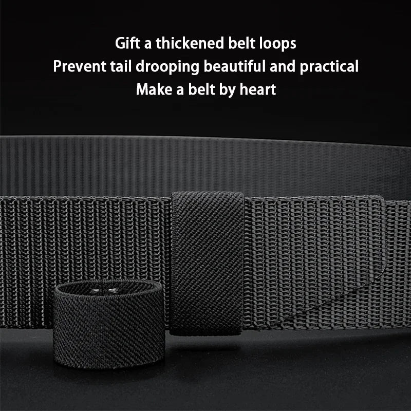 Men’s Tactical Belt with Quick-Release Metal Buckle – Heavy-Duty Nylon Strap