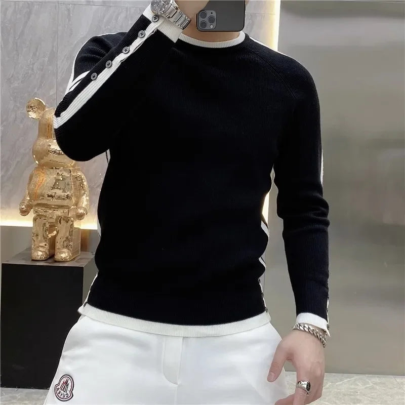 Men’s Slim Fit Knit Sweater – Minimalist Style with a Modern Touch