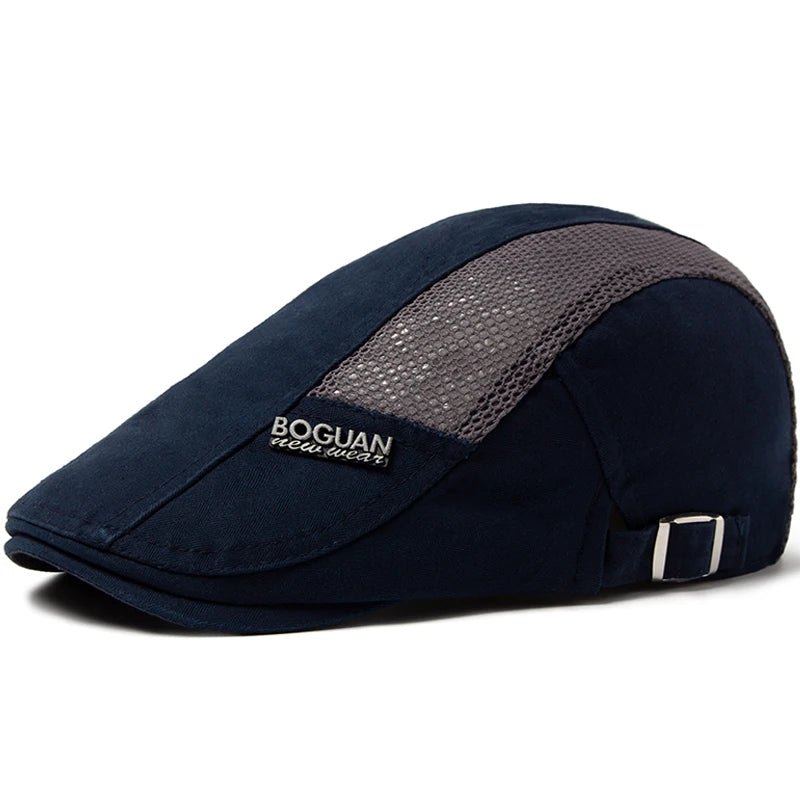 Men's Beret With Breathable Mesh and Side Adjustment