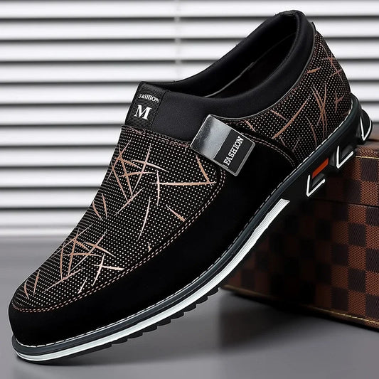 Men's Leather Business Shoes - Comfortable Low-Cut Work Shoes