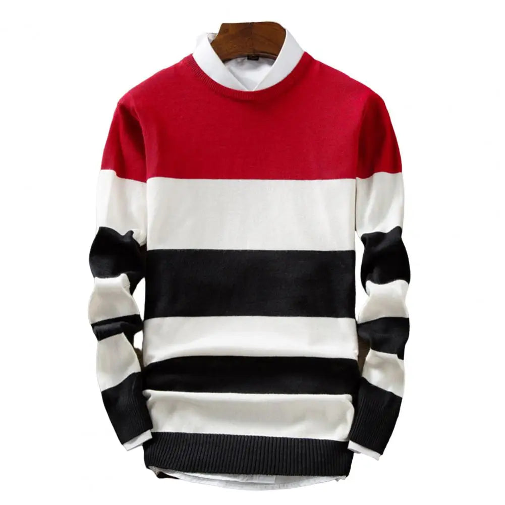 Men’s Striped Casual Sweater – Everyday Comfort and Style