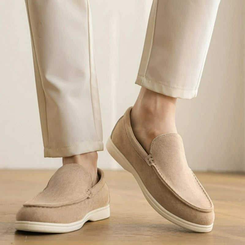 Loafer aus Leder und Wildleder – Klassischer britischer Stil, Herrenschuh