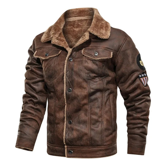 Men’s Vintage Sherpa-Lined Jacket – Rugged Winter Style