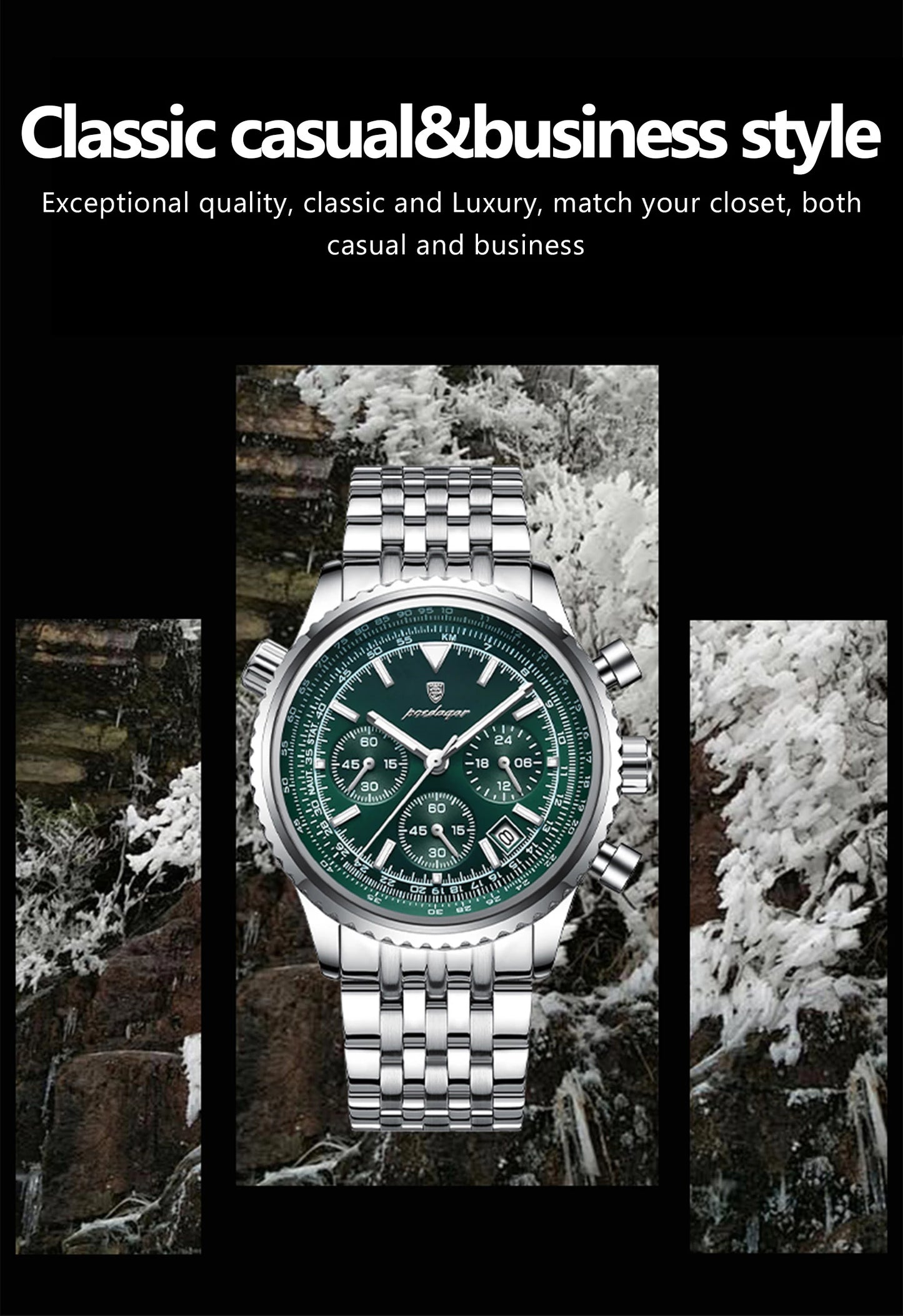Luxury Men’s Watch with Functional Chronograph