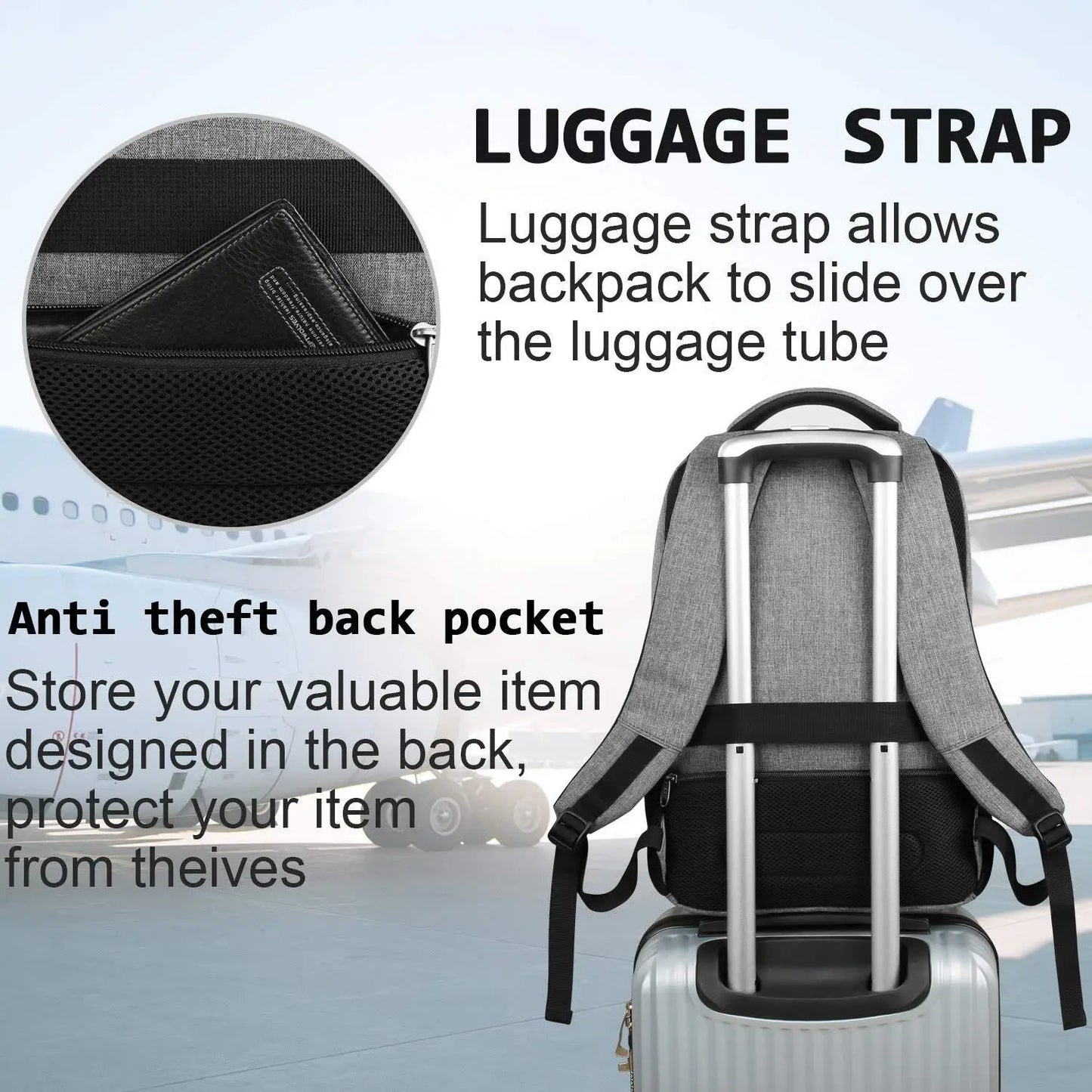 Men’s Executive Anti-Theft Backpack – Modern, Technological and Spacious