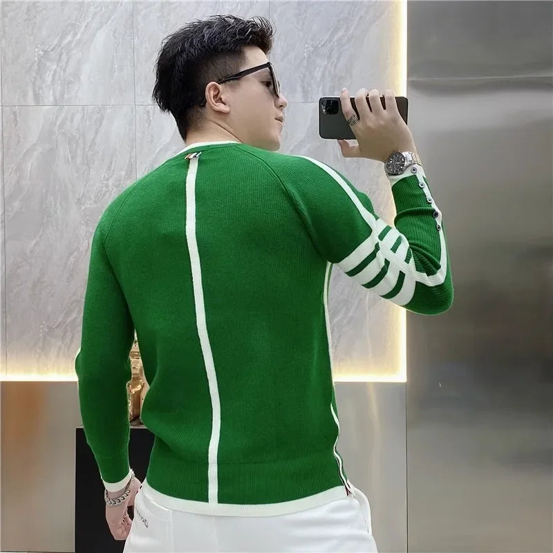 Men’s Slim Fit Knit Sweater – Minimalist Style with a Modern Touch