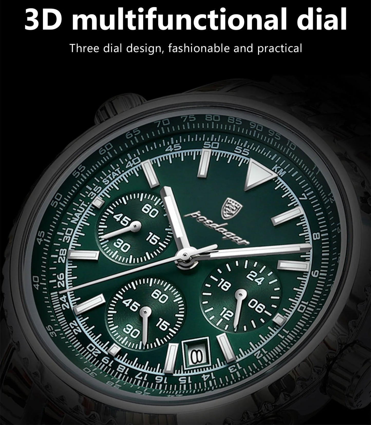 Luxury Men’s Watch with Functional Chronograph