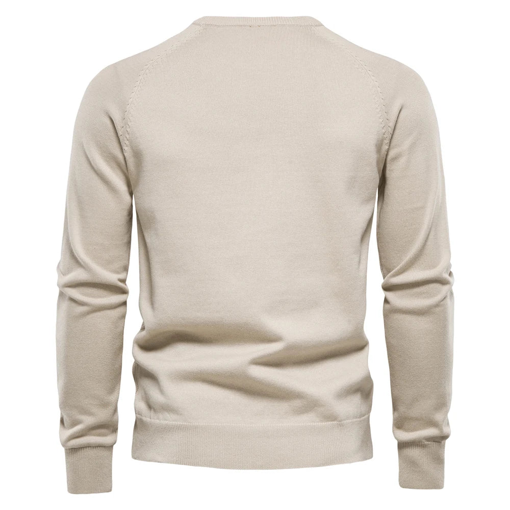 Men’s Diamond Knit Sweater – Subtle Elegance for Cold Days
