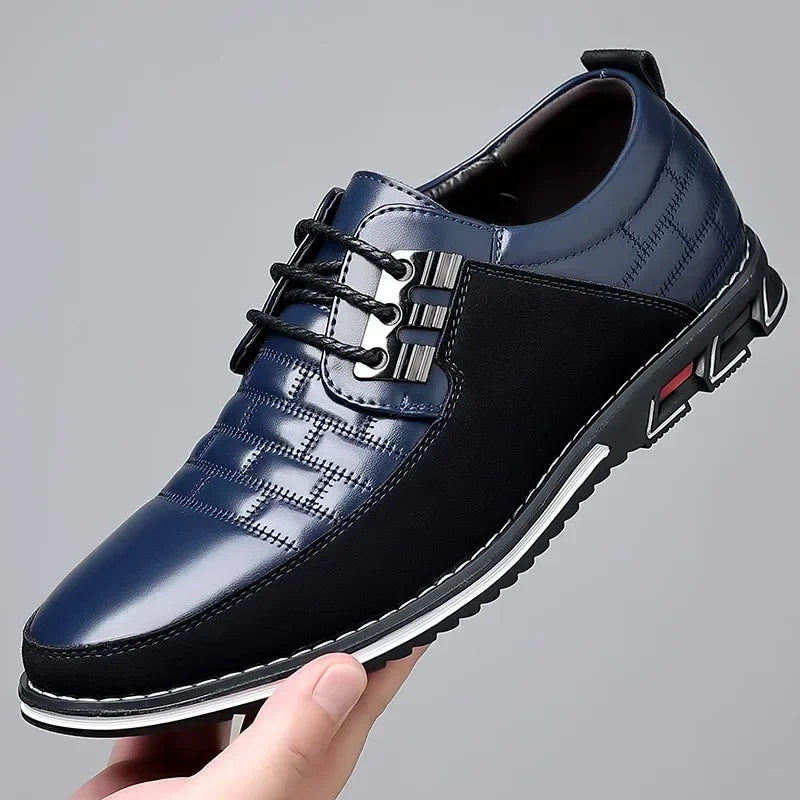 Freizeitschuhe für Herren – Klassische, atmungsaktive und genähte Abendschuhe aus Leder