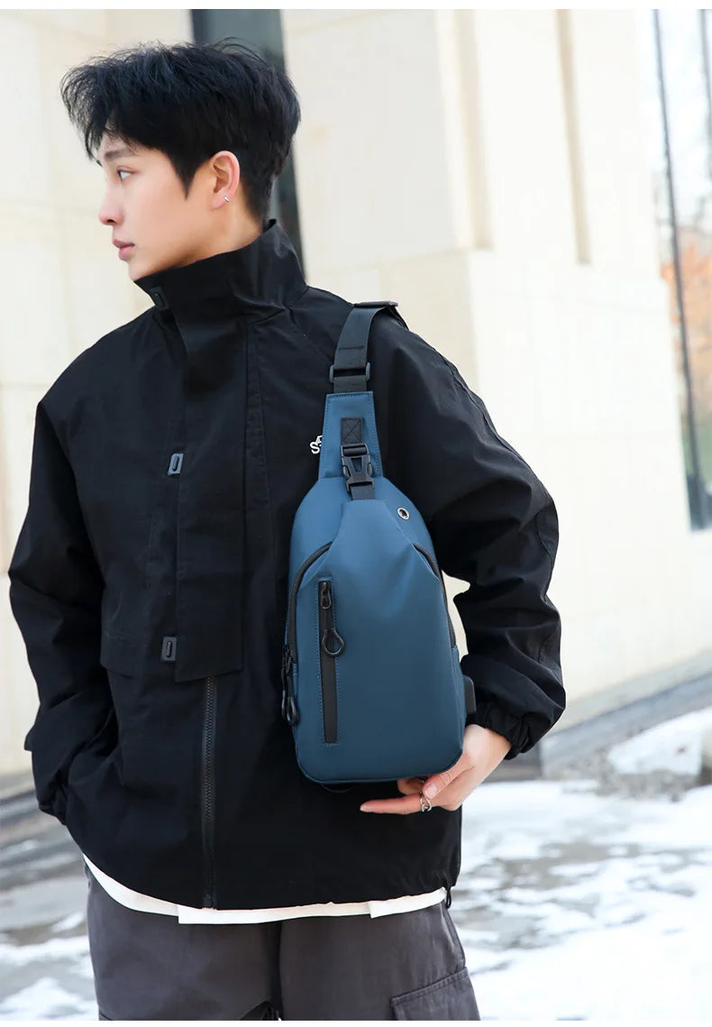 Men’s Sling Crossbody Bag – Compact, Modern, and Waterproof