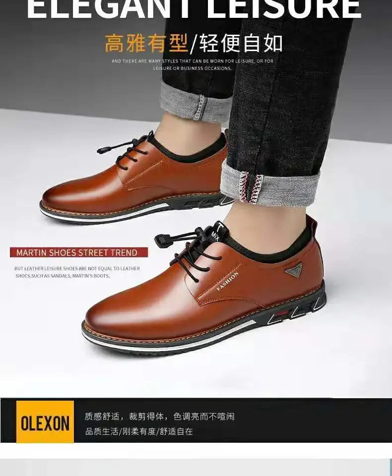 Freizeitschuhe im britischen Stil für Herren – Hochwertige Schuhe aus Kunstleder