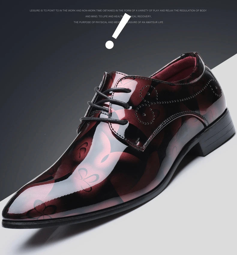 Luxuriöse Oxford-Schuhe für Herren – Retro-Blumendruck
