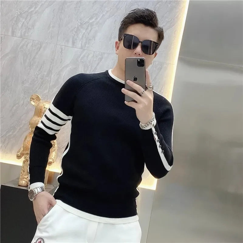 Men’s Slim Fit Knit Sweater – Minimalist Style with a Modern Touch