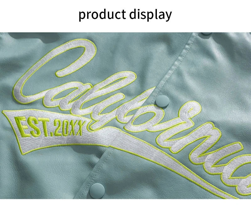 Men’s “California” Varsity College Jacket with Embroidered and Sporty Details