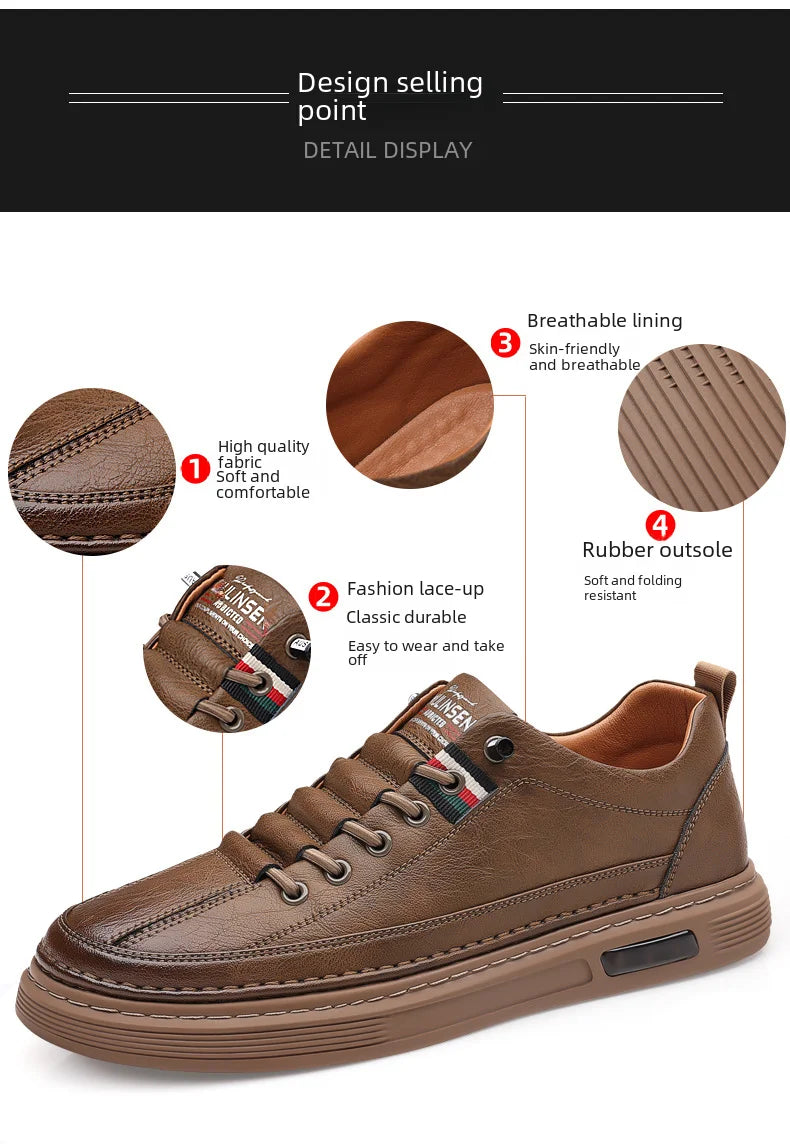 Men's Versatile Casual Shoes - Ultra Soft Leather and Pleasure