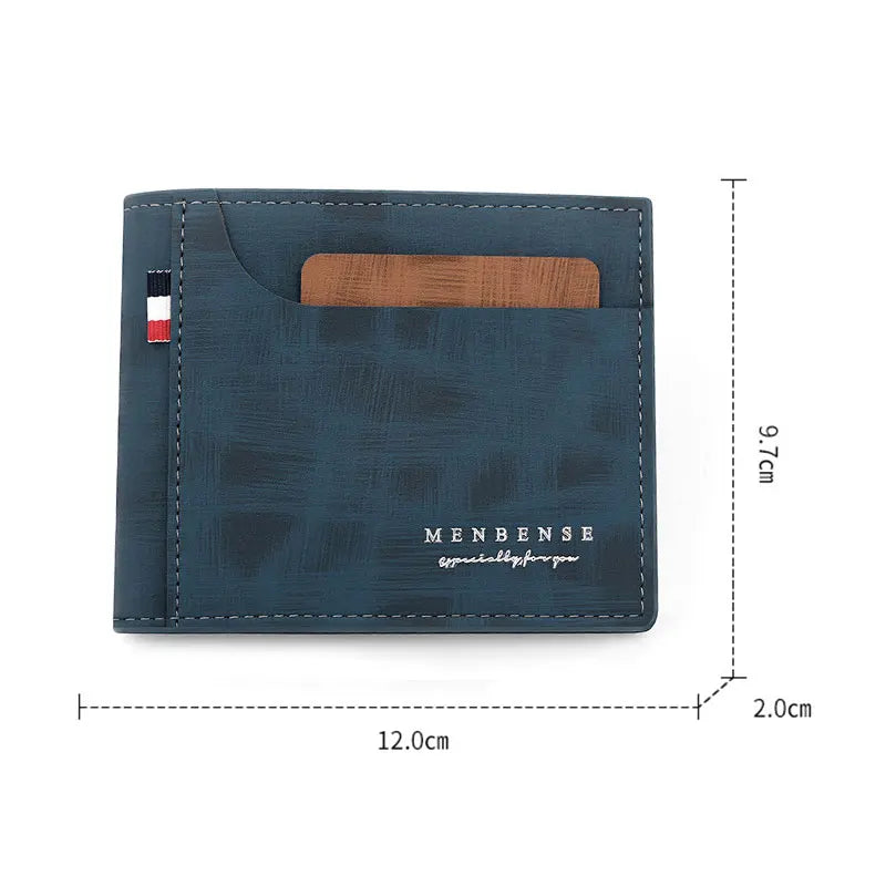 Slim Men’s Wallet with External Card Slot – Modern & Functional
