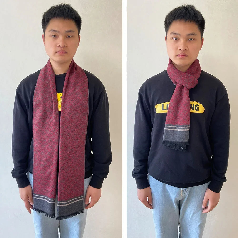 Men's Pashmina Scarf for Men, Wool Scarf for Winter.