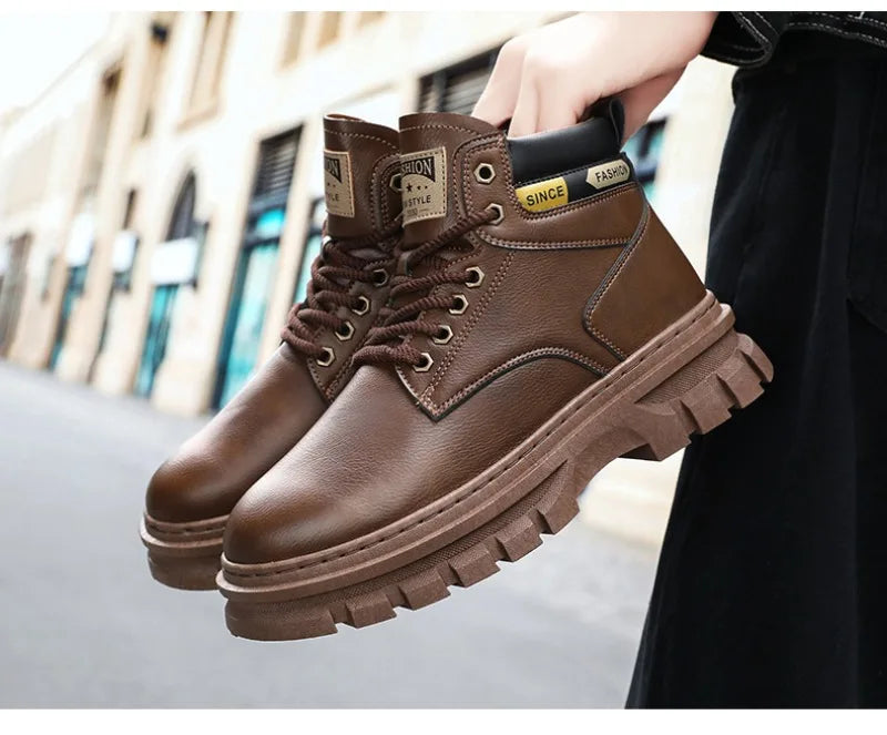 Herren Lederstiefel – Bequeme Retro Boots für Männer