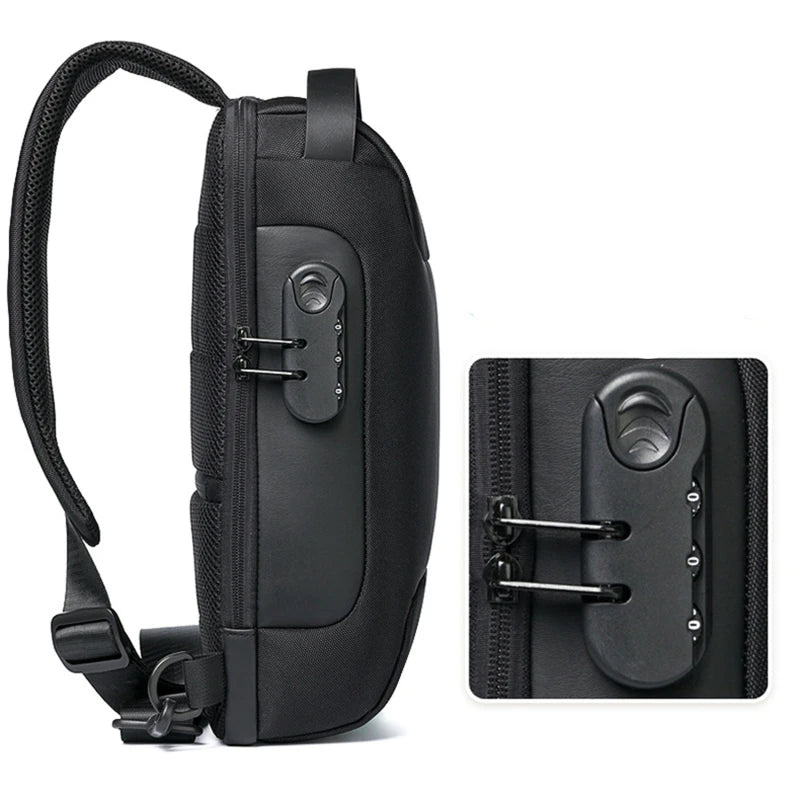 Anti-Theft Crossbody Bag with USB Charging – Modern, Secure, and Waterproof