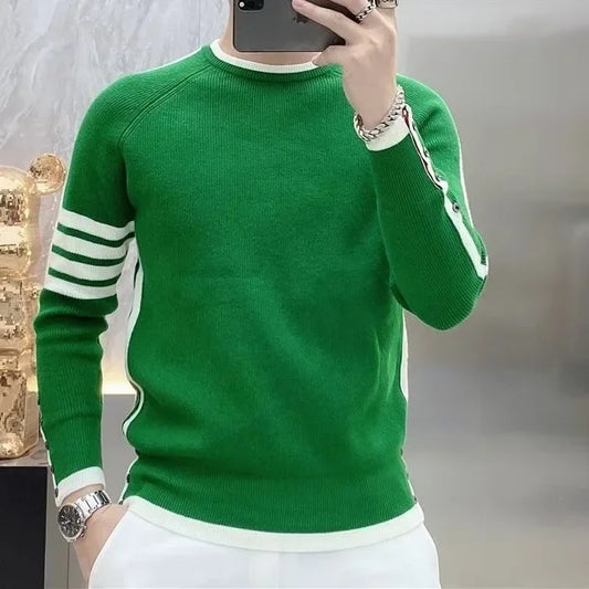 Men’s Slim Fit Knit Sweater – Minimalist Style with a Modern Touch