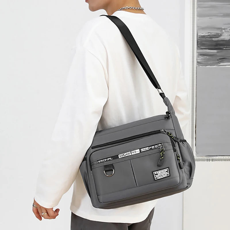 Men’s Crossbody Messenger Bag – Waterproof and Multi-Pocket Design