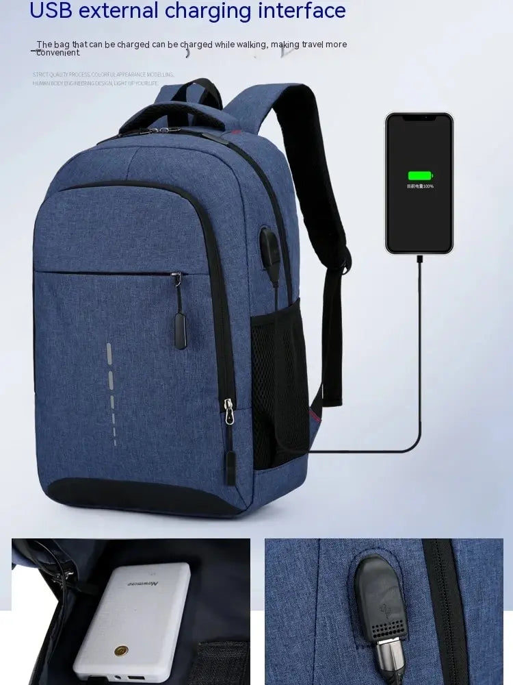 Men’s Premium Anti-Theft Backpack with USB Port – Modern Waterproof Design & Large Capacity for Laptop