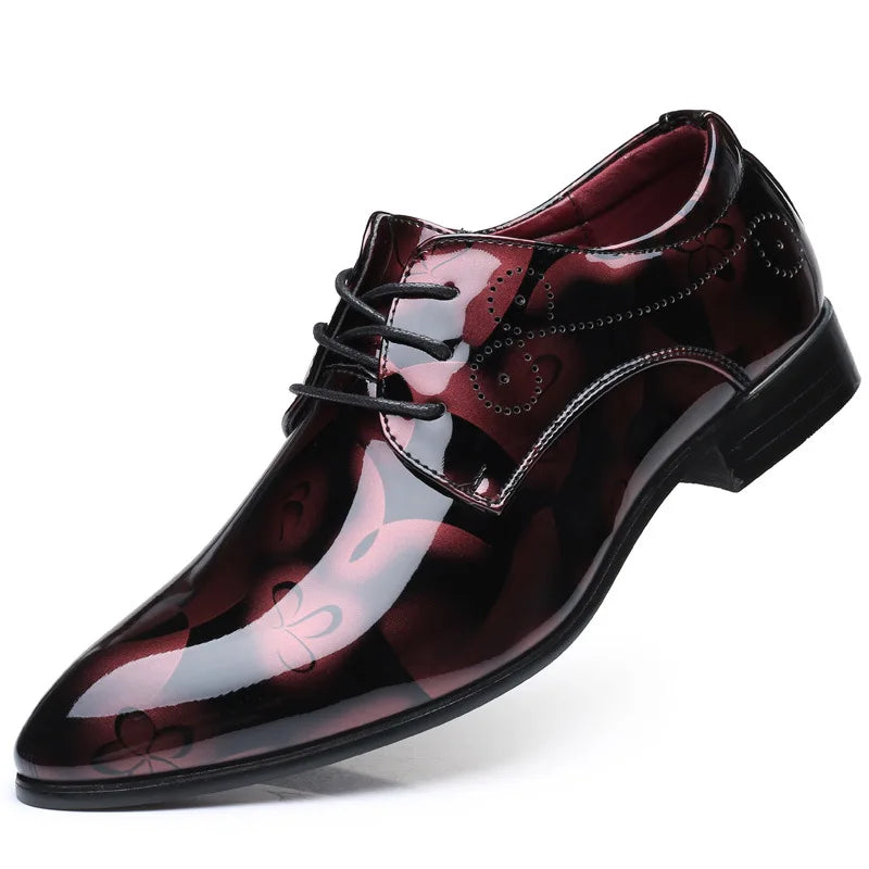 Luxuriöse Oxford-Schuhe für Herren – Retro-Blumendruck
