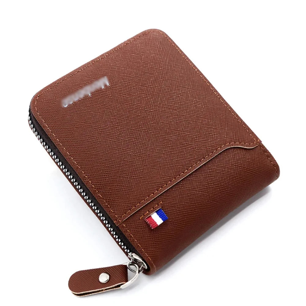 Compact Men’s Zip Wallet – Stylish & Secure