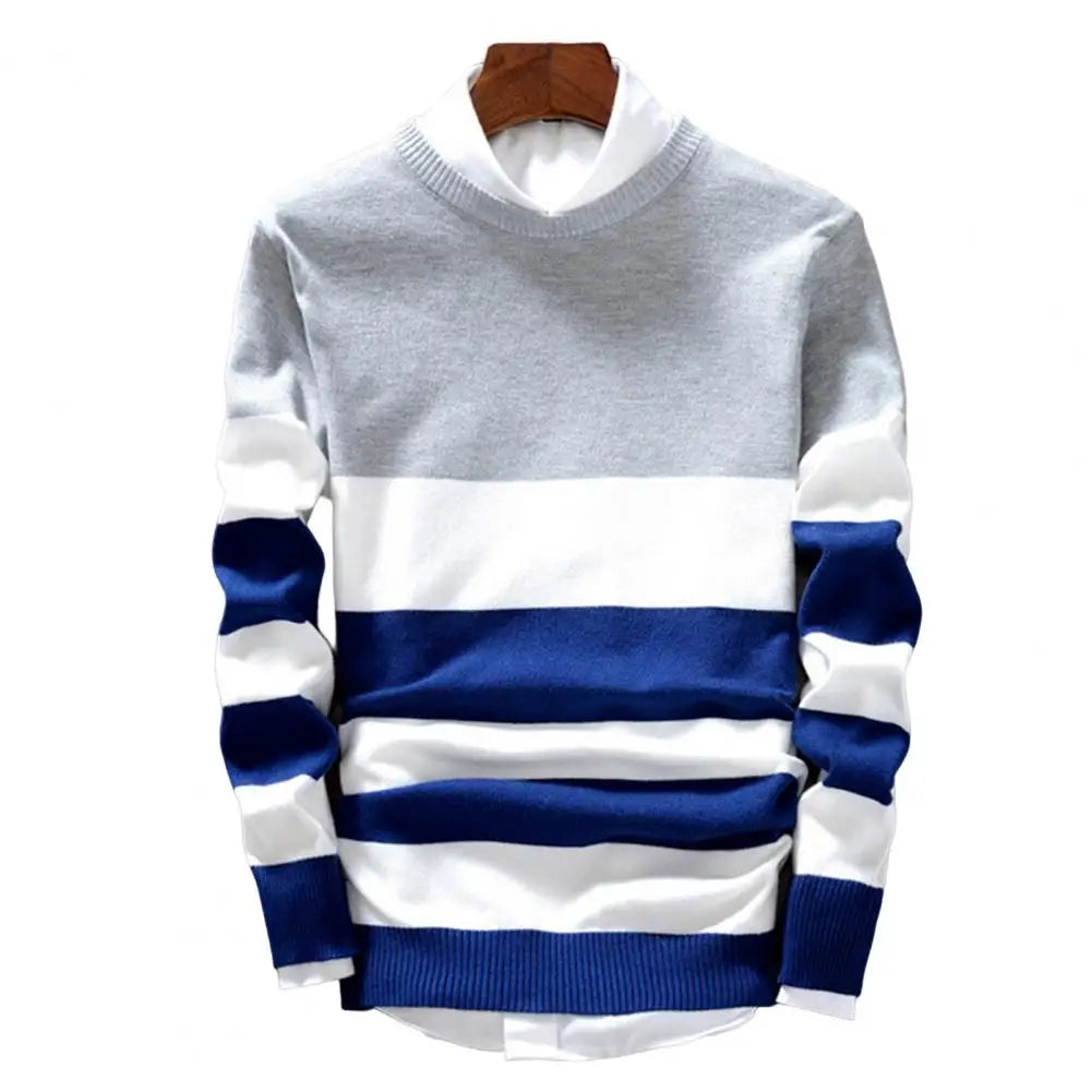 Men’s Striped Casual Sweater – Everyday Comfort and Style