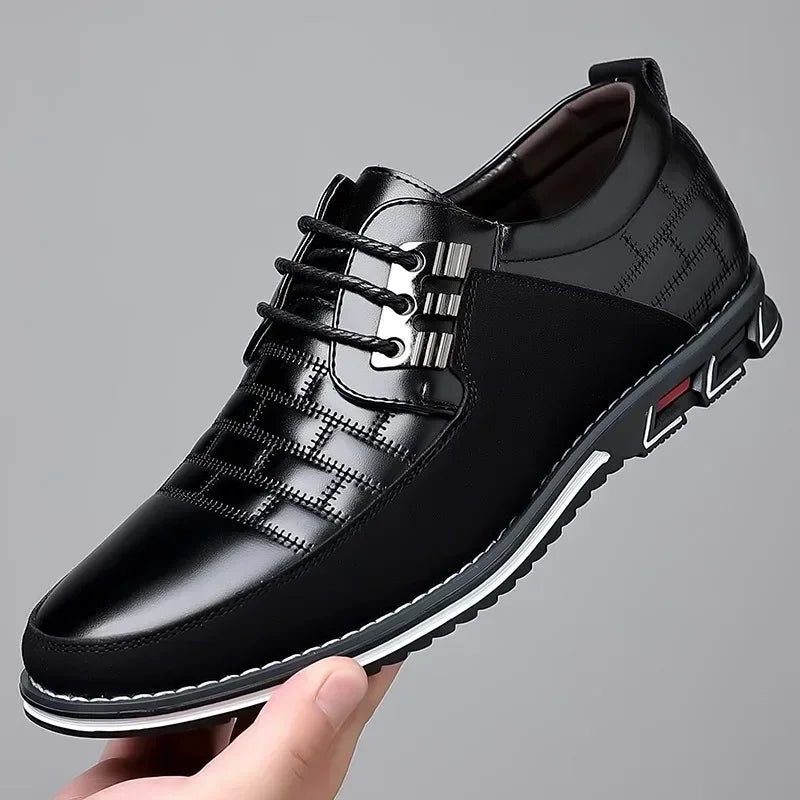 Freizeitschuhe für Herren – Klassische, atmungsaktive und genähte Abendschuhe aus Leder