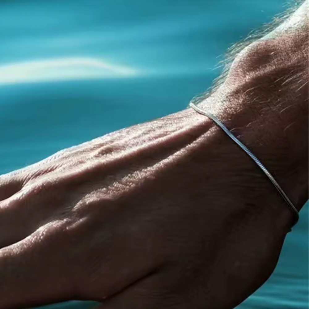 Schmales Edelstahlarmband für Herren – Gold oder Silber