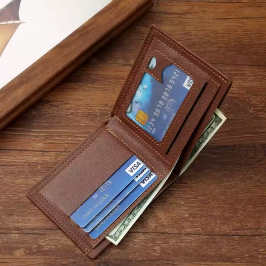 Men’s Classic Leather Wallet – RFID Blocking, Slim & Stylish (3 Colors)