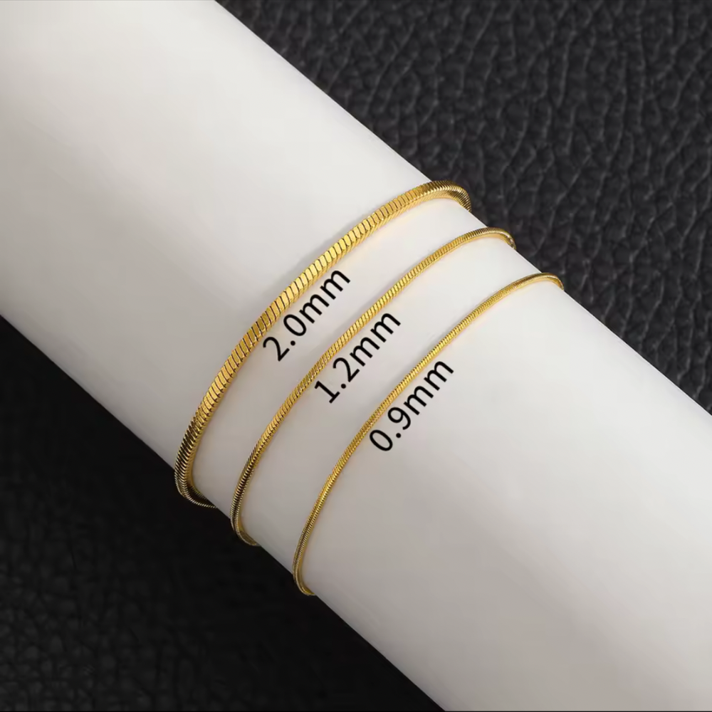 Schmales Edelstahlarmband für Herren – Gold oder Silber
