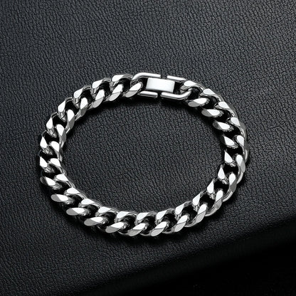 Men’s Stainless Steel Cuban Link Bracelet – Gold, Black and Silver