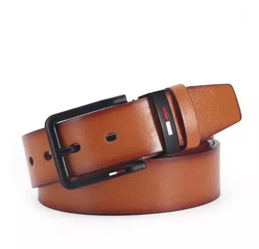 Men’s Genuine Leather Belt with Metal Buckle – Durable, Adjustable, and Stylish