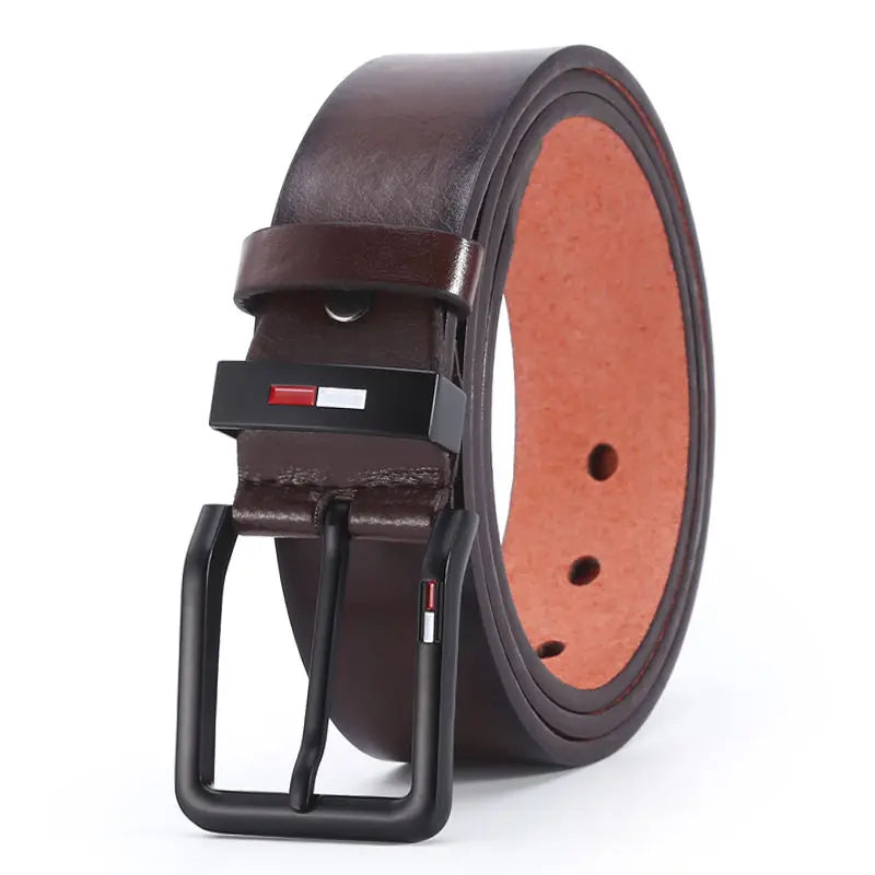 Men’s Genuine Leather Belt with Metal Buckle – Durable, Adjustable, and Stylish