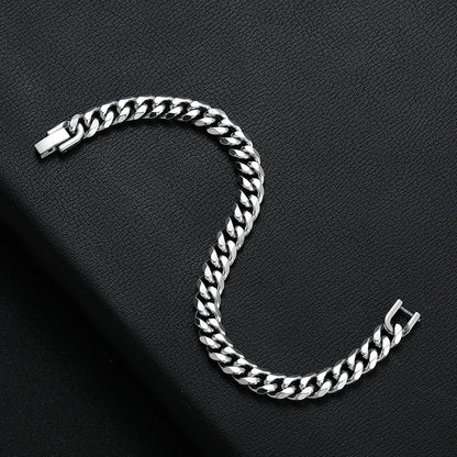 Men’s Stainless Steel Cuban Link Bracelet – Gold, Black and Silver
